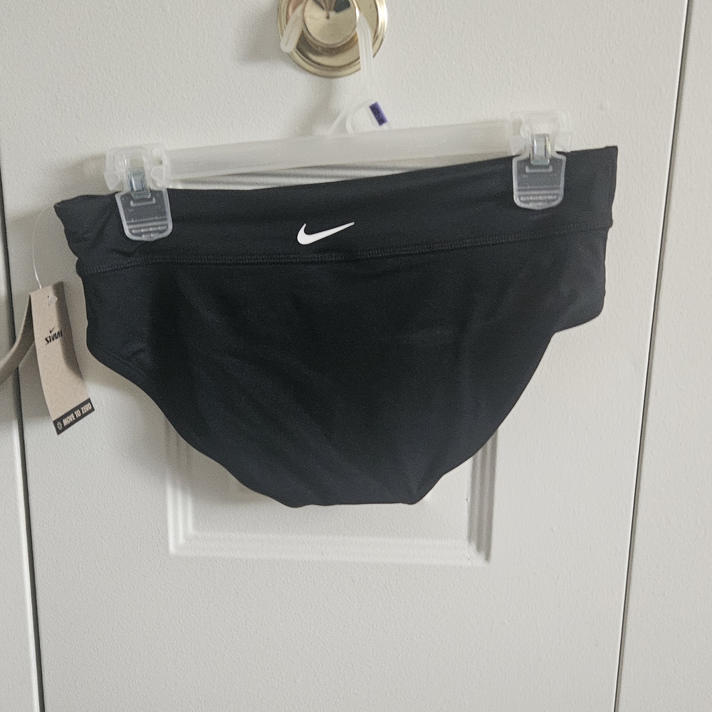 Nike Womens Essential Midrise Black Swim Bikini Bottoms